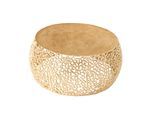 riess-ambiente Couchtisch ABSTRACT LEAF - Runder Couchtisch 75cm gold Metall filigrane Handarbeit Vintage Design