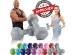 Miweba Sports Gymnastikhanteln 2er-Set NKH100, bodenschonend, 0,5-10 kg, Anti-Rutsch-Oberfläche (Grau, 2x 3,0 Kg)
