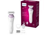 Philips Elektrokörperrasierer »SatinShave Prestige Series 6000 BRL136/00«, 3 St. Aufsätze, nass oder trocken, inkl. Handschuh