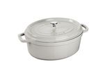 Staub La Cocotte 23 cm, oval, Weisser Trüffel, Gusseisen