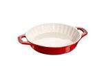 Staub Ceramique Kuchenform 24 cm, rund, Kirsch-Rot, Keramik