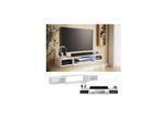 Vicco CD-Regal Nordic Weiß 140 x 20 cm offenes Regal