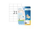HERMA PREMIUM Etiketten A4, 70 x 42,3 mm, weiß, permanent haftend