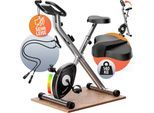 Sportana Heimtrainer Fitnessbike, Heimtrainer Eagle 2 klappbar 10 Stufen 7 Sitzhöhen LCD Display 2, schwarz