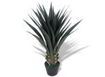 vidaXL Künstliche Yucca-Pflanze mit Topf 85 cm Grün