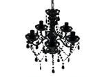 vidaXL Kronleuchter 5 Glühbirnen Schwarz