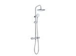 Duschsäule mit Thermostat chrom, Kopf Ø23cm, Handbrause 3 Strahl