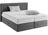 Boxspringbett, grau (anthrazit), B:195cm L:210cm, WESTFALIA SCHLAFKOMFORT, Komplettbetten, Boxspringbett, wahlweise mit Bettkasten und Topper