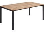 Esstisch NIEHOFF SITZMÖBEL "Davos", beige (charakter, eiche, metall schwarz), B:200cm H:76cm T:100cm, Tische, Esstisch