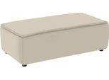Hocker W.SCHILLIG "around-the-block", grau (eisgrau z59), B:120cm H:39cm T:60cm, Longlife Xtra-Leder Z59: Glattleder mit modischer Prägung. Hautstärke 0, 9 - 1, 1 mm, Hocker, Hocker, mit eleganter Biese