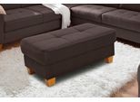 Hocker HOME AFFAIRE "Puccini", braun (dunkelbraun), B:99cm H:45cm T:65cm, Luxus-Microfaser Lederoptik (100% Polyester);Luxus-Microfaser ALTARA NUBUCK (100% Polyester), Hocker, Polsterhocker, mit Kontrastnaht
