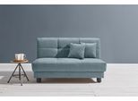 Schlafsofa ELL + ELL "Tilda", blau (hellblau), B:160cm H:90cm T:100cm, 100% Polyester, Sofas, Schlafsofa, Breite 160 cm, inkl. 2 Zierkissen
