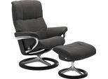 Fußhocker STRESSLESS "Mayfair", grau (rock paloma), B:55cm H:41cm T:39cm, Leder BATICK: BATICK ist ein leicht korrigiertes, durchgefärbtes und genarbtes Möbelleder, bei dem die meisten Unebenheiten und Spuren in der Regel entfernt wurden.;Leder PALOMA: PALOMA ist ein durchgefärbtes Semianilin-Möbelleder mit natürlicher Narbung.;ROHLEDER Stoff Q2 FARON: Ein fester zuverlässiger Bouclé mit einem str