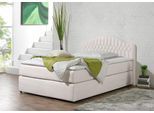 Boxspringbett MAINTAL, grau (silbergrau), Liegefläche B/L: 100cm x 200cm, H3, 7-Zonen-Kaltschaummatratze, Seitliche Einfassung Unterbox und Obermatratze: Mikrovelours (100% Polyester);Spiegelfläche der Unterbox und Obermatratze: 100% Polyester, Komplettbetten, Boxspringbett, in diversen Ausführungen