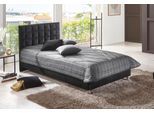 Polsterbett, schwarz, B:150cm L:210cm, Bezug Bett: Microfaser (100% Polyester);Bonnell-Federkernmatratze: 51% Polypropylen, 39% Polyester und 10% Baumwolle;Kaltschaummatratze: 100% Polyester, Bezug abnehm- und waschbar bis 60C, WESTFALIA SCHLAFKOMFORT, Betten, Polsterbett, in diversen Ausführungen