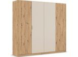Drehtürenschrank RAUCH "Monza", braun (eiche artisan, champagner), B:226cm H:210cm T:54cm, Holzwerkstoff, Schränke, Drehtürenschrank, in trendigen Farbkombinationen, mit viel Stauraum