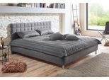 Polsterbett, grau (anthrazit), B:190cm L:210cm, Bezug Bett: Microfaser (100% Polyester);Bonnell-Federkernmatratze: 51% Polypropylen, 39% Polyester und 10% Baumwolle;Kaltschaummatratze: 100% Polyester, Bezug abnehm- und waschbar bis 60C, WESTFALIA SCHLAFKOMFORT, Betten, Polsterbett, in diversen Ausführungen