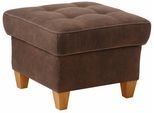 Hocker HOME AFFAIRE "Earl", braun, B:58cm H:46cm T:58cm, Struktur fein (100% Polyester);Luxus-Microfaser (100% Polyester);Luxus-Microfaser in Lederoptik (100% Polyester), Hocker, Hocker