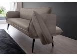 Polsterbank K+W KOMFORT & WOHNEN "Drive", braun (braun 78), B:218cm H:91cm T:66cm, Cloud: Nappaleder pigmentiert, Glattleder, 0, 9/1, 1mm, elegantes Leder mit Wolkung und weichen Griff; 775: Flachgewebe, 100% Polyester, Sitzbänke, Polsterbank, mit Seitenteilverstellung, wahlweise in 218 oder 238 cm Breite