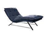 Relaxliege W.SCHILLIG "daily dreams", blau (blau z59), B:75cm H:91cm T:170cm, Longlife Xtra-Leder Z59: Glattleder mit modischer Prägung. Hautstärke 0, 9 - 1, 1 mm, Sofas, in Waffelkissen-Optik, wahlweise mit Motor, Kufengestell, in 2 Breiten