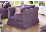 Sessel HOME AFFAIRE "Luise", lila (aubergine), B:98cm H:93cm T:100cm, Webstoff (50% Baumwolle, 50% Polyester), Sessel, Sessel, Hussenoptik