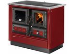Festbrennstoffherd JUSTUS "Rustico-90 2.0", rot (schwarz), Kaminöfen