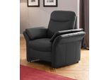 Sessel HOME AFFAIRE "Tahoma", schwarz, B:99cm H:103cm T:89cm, Luxus-Microfaser ALTARA NUBUCK (100% Polyester);Struktur weich (92% Polyester, 8% Nylon);NaturLEDER (echtes Rindsleder)/Kunstleder, Sessel, Sessel, Federkern-Polsterung, in 3 Bezugsqualitäten
