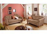 2-Sitzer HOME AFFAIRE "Trondheim", braun, B:163cm H:89cm T:90cm, Luxus-Microfaser Lederoptik (100% Polyester);Struktur weich ( 97% Polyester, 3% Baumwolle);Luxus-Microfaser ALTARA NUBUCK (100% Polyester), Sofas, mit Federkern, Knopfheftung im Rücken