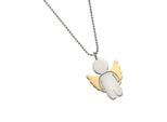 Kette mit Anhänger FIRETTI "Schmuck Geschenk Halskette Engel, Kugelkette", gold (edelstahlfarben, gelbgoldfarben), Halsketten, Damen, Edelstahl, L: 45