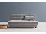 Schlafsofa ELL + ELL "Tilda", grau, B:185cm H:90cm T:100cm, 100% Polyester, Sofas, Schlafsofa, Breite 185 cm, inkl. 2 Zierkissen