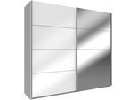 Schwebetürenschrank WIMEX "Easy", weiß (weiß, weißglas, spiegel), B:180cm H:210cm T:65cm, Schränke, Schwebetürenschrank, mit Glas und Spiegel