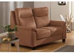 2-Sitzer HOME AFFAIRE "Boccaccio", braun (cognac), B:143cm H:104cm T:96cm, Luxus-Microfaser Vintageoptik(100% Polyester);Struktur weich (90% Polyester / 10% Polyamid);Luxus-Microfaser (100% Polyester), Sofas, mit Federkern, incl. Kopfteilverstellung