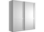 Schwebetürenschrank WIEMANN "Göteborg", weiß, B:197,3cm H:220cm T:67cm, Holzwerkstoff, Schränke, Schwebetürenschrank, Querriegel und Griffleisten im Korpusfarbton