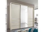 Schwebetürenschrank WIEMANN "Malibu", beige (champagner, spiegel), B:250cm H:217cm T:67cm, Schränke, Schwebetürenschrank, mit Spiegel