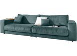 Big-Sofa 3C CANDY "Enisa II", blau (petrol), B:290cm H:86cm T:127cm, 100% Polyester, Sofas, Big-Sofa, incl. 1 Flatterkissen, Wahlweise mit Flecken-Schutz-Bezug Easy care