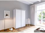 Schwebetürenschrank PRIESS "Arnsberg", grau (lichtweiß), B:144cm H:211cm T:64,5cm, Holzwerkstoff, Schränke, Schwebetürenschrank
