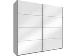 Schwebetürenschrank WIMEX "Easy", weiß (weiß, weißglas), B:180cm H:210cm T:65cm, Schränke, Schwebetürenschrank, mit Vollglas