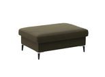 Pouf FLEXLUX "Fiore", grün (moss grün), B:97cm H:34cm T:66cm, Aluminium, Holz teilmassiv, Poufs, Pouf, Kaltschaum, Füße Alu+schwarz