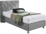 Boxspringbett "Phönix", grau, B:105cm L:210cm, Bezug Bett: Microvelours (100% Polyester) oder Feinstruktur (100% Polyester);Bezug Bonnell-Federkernmatratze: 100% Polyester;Bezug Kaltschaummatratze: 100% Polyester;Bezug Tonnentaschenfederkernmatratze: 80% Baumwolle, 20%Polyester, WESTFALIA SCHLAFKOMFORT, Komplettbetten, Boxspringbett