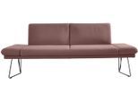 Polsterbank K+W KOMFORT & WOHNEN "Pego", rosa (rose 90), B:206cm H:88cm T:66cm, Sitzbänke, Polsterbank, Seitenteilverstellung, wahlweise in 206 oder 226cm