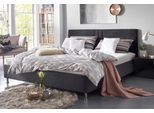 Polsterbett "Elba", grau (anthrazit), B:170cm L:210cm, Bezug Bett: Microfaser (100% Polyester) oder Strukturstoff (77% Polyester, 23% Viskose);Bonnell-Federkernmatratze: 51% Polypropylen, 39% Polyester und 10% Baumwolle;Kaltschaummatratze: 100% Polyester, Bezug abnehm- und waschbar bis 60C, WESTFALIA SCHLAFKOMFORT, Betten, Polsterbett, wahlweise mit LED-Beleuchtung