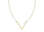 Collierkettchen CELESTA "375 Gold 42+3cm", gelb, Halsketten, Damen, 42+3cm, Gold, L: 45 B: 18mm, glänzend, B:18mm