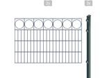 Doppelstabmattenzaun ARVOTEC "EXCLUSIVE 80 zum Einbetonieren "Ring" mit Zierleiste", grau (anthrazit), H:80cm, Kunststoff, Stahl, Zaunelemente, Zaunhöhe 80 cm, Zaunlänge 2 - 60 m