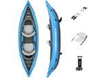 Zweierkajak BESTWAY "Kajak-Set "Cove Champion X2" Hydro-Force", blau, KleinbooteB:88cm H:45cm L:331cm, Vinyl, B:88cm H:45cm L:331cm
