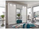 Schwebetürenschrank WIEMANN "Malibu", weiß (weiß, spiegel), B:300cm H:236cm T:67cm, Schränke, Schwebetürenschrank, mit Spiegel