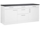 Unterschrank OPTIFIT "Mini", weiß, B:180cm H:84,8cm T:60cm, Schränke, Unterschrank, Breite 180 cm mit Metallgriffen