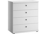 Schubkastenkommode WIEMANN "Göteborg", weiß, B:75cm H:86cm T:42cm, Holzwerkstoff, Sideboards, vormontiert