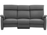 3-Sitzer HOME AFFAIRE "Turin mit Steckdose und USB-Port auch in Easy care-Bezug", grau, B:218cm H:107cm T:104cm, Sofas, 2 x vollmotorische Relaxfunktion, herunterklappbarer Tisch