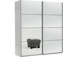 Schwebetürenschrank WIMEX "Easy", weiß (weiß, spiegel), B:180cm H:210cm T:65cm, Schränke, Schwebetürenschrank, mit Vollspiegel
