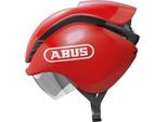 Rennradhelm ABUS "GAMECHANGER Tri" Gr. L, rot, Helme, L Kopfumfang: 58cm - 61cm, unifarben, glänzend